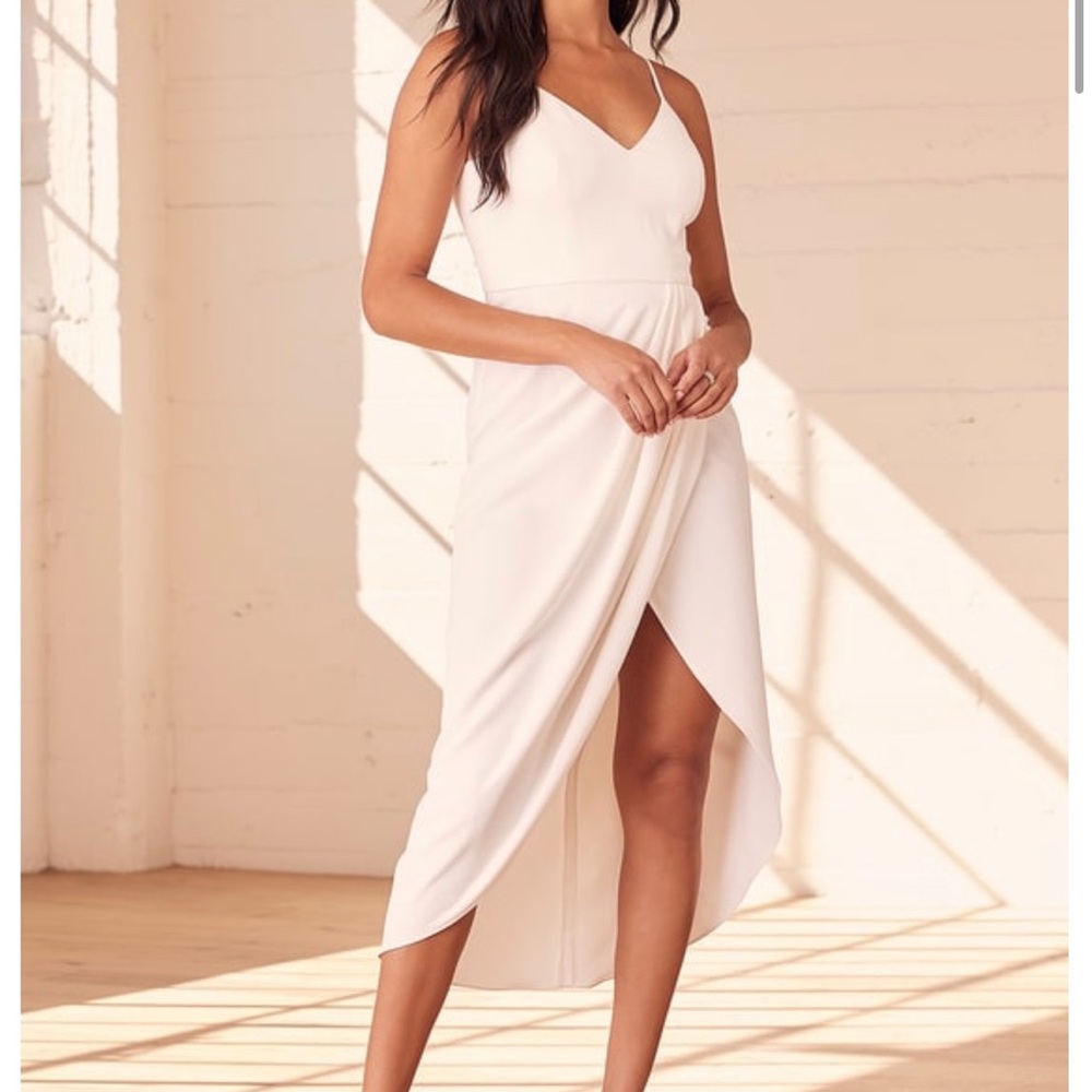 GREAT condition Lulus Reinette White Midi Dress